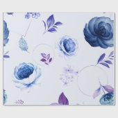 Papier Cadeau Aquarelle Roses 31 (Plat)