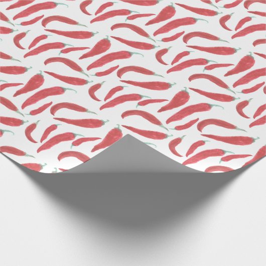 Papier Cadeau aquarelle rouge chaud (Coin)