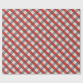 Papier Cadeau Aquarelle rouge et gris plissée (Plat)