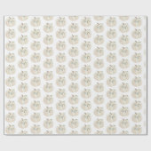 Papier Cadeau Aquarelle rustique Citrouille d'automne Floral (Plat)