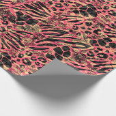 Papier Cadeau Aquarelle Safari animal Imprimer (Coin)