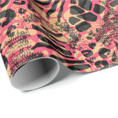 Papier Cadeau Aquarelle Safari animal Imprimer (Coin rond)