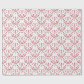 Papier Cadeau Aquarelle Sakura Cherry Blossom Damask (Plat)