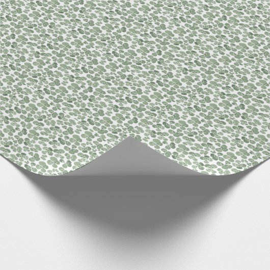 Papier Cadeau Aquarelle Shamrock St. Patrick's Clover Patterned (Coin)
