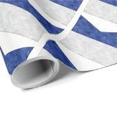 Papier Cadeau Aquarelle Signal nautique Pavillon maritime (Coin rond)