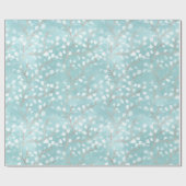 Papier Cadeau Aquarelle Snowdrops Turquoise/Copper ID726 (Plat)