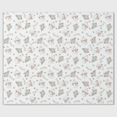 Papier Cadeau Aquarelle Snowman (Plat)