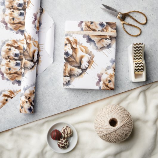 Papier Cadeau Aquarelle Style Penguin Oiseau sauvage Art (Artisanat)