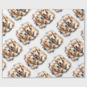 Papier Cadeau Aquarelle Style Penguin Oiseau sauvage Art (Plat)