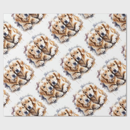 Papier Cadeau Aquarelle Style Penguin Oiseau sauvage Art (Plat)