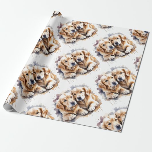 Papier Cadeau Aquarelle Style Penguin Oiseau sauvage Art (Déroulé)