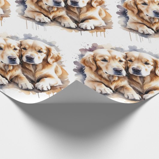 Papier Cadeau Aquarelle Style Penguin Oiseau sauvage Art (Coin)