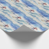 Papier Cadeau Aquarelle Surf Snowman (Coin)
