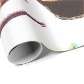 Papier Cadeau Aquarelle Sweet Vanilla Orchid (Coin rond)