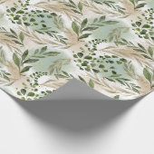 Papier Cadeau Aquarelle Tige vert Parties scintillant or Eucalyp (Coin)