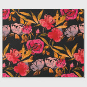 Papier Cadeau Aquarelle transparente motif avec simple dessiné à (Plat)