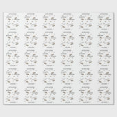 Papier Cadeau Aquarelle Turtle Sauver la nature (Plat)