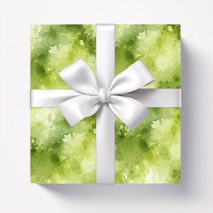Papier Cadeau Aquarelle verte de chaux Abstraite
