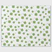 Papier Cadeau Aquarelle verte simple à quatre feuilles (Plat)