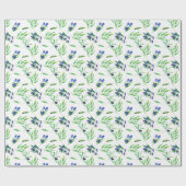 Papier Cadeau Aquarelle Vigne d'olive noire (Plat)