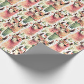 Papier Cadeau Aquarelle vintage Cute Llama (Coin)