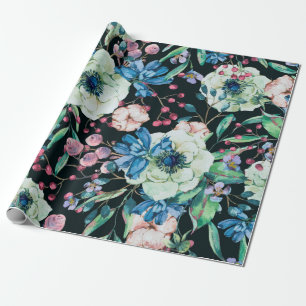 Papier Cadeau Aquarelle vintage décorative couche naturelle tra