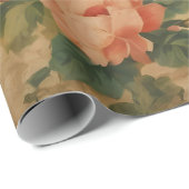 Papier Cadeau Aquarelle vintage Floral Collection populaire (Coin rond)