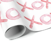 Papier Cadeau Aquarelle XOXO (Coin rond)