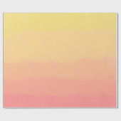 Papier Cadeau aquarelles de corail oranges de coucher du soleil (Plat)