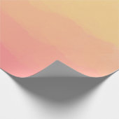 Papier Cadeau aquarelles de corail oranges de coucher du soleil (Coin)