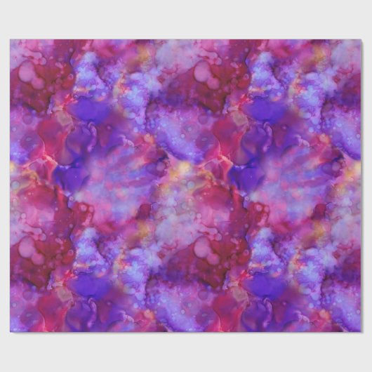 Papier Cadeau Aquarelles d'imaginaire, tons chauds : (Plat)