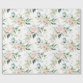 Papier Cadeau Aquarelles rose pastel motif rose (Plat)