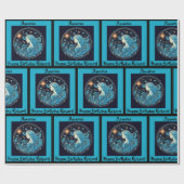 Papier Cadeau Aquarius Ajouter un nom Anniversaire Zodiac Cadeau (Plat)