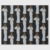 Papier Cadeau Aquarius Black Zodiac Astrologie Papier à envelopp (Plat)