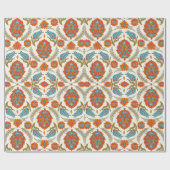 Papier Cadeau Arabe Boho élégant Floral Peacock marocain (Plat)