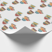 Papier Cadeau Arabe Coffe-Cafe Coffee Cup- Franche-Fond D'eau (Coin)