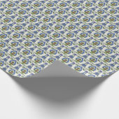 Papier Cadeau Arabe Traditionnel : Carrelage Iznik sans couture. (Coin)