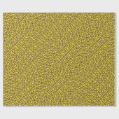 Papier Cadeau Arabesque en jaune et noir (Plat)
