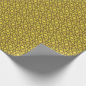 Papier Cadeau Arabesque en jaune et noir (Coin)
