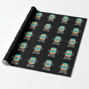 Papier Cadeau Arachide, mais plus amusant Nourriture Pun Dark BG