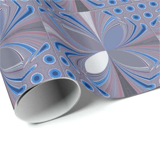 Papier Cadeau Araignée bleue (Coin rond)