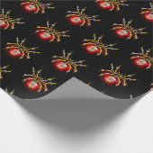 Papier Cadeau Araignée en vapeur noire (Coin)