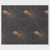 Papier Cadeau Araignée et toile d'araignée (Plat)