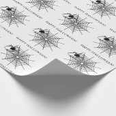Papier Cadeau Araignée Minimale Et Spiderweb Joyeux Halloween (Coin)