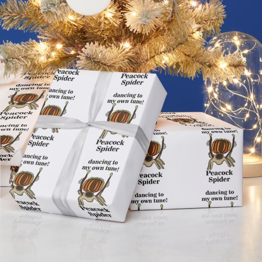 Papier Cadeau Araignée Paon Insecte Drôle (Vacances)
