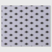 Papier Cadeau Araignées d'Halloween de Kawaii (Plat)