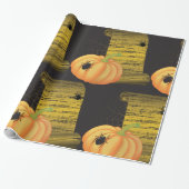 Papier Cadeau Araignées Et Citrouilles (Déroulé)