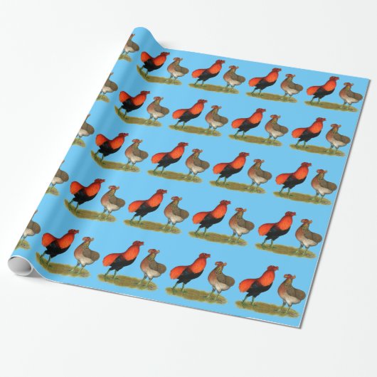 Papier Cadeau Araucana Red Pair (Déroulé)
