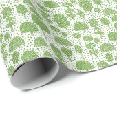 Papier Cadeau Arboretum 230715 - Avocado Green on White (Coin rond)