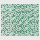 Papier Cadeau Arboretum 230715 - Vert forestier sur blanc (Plat)